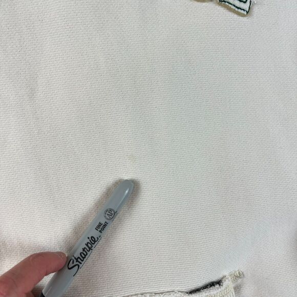 Vtg Y2K Abercrombie & Fitch Waffle Hoodie Pullover Spellout Distressed Men's L* - Picture 4 of 16